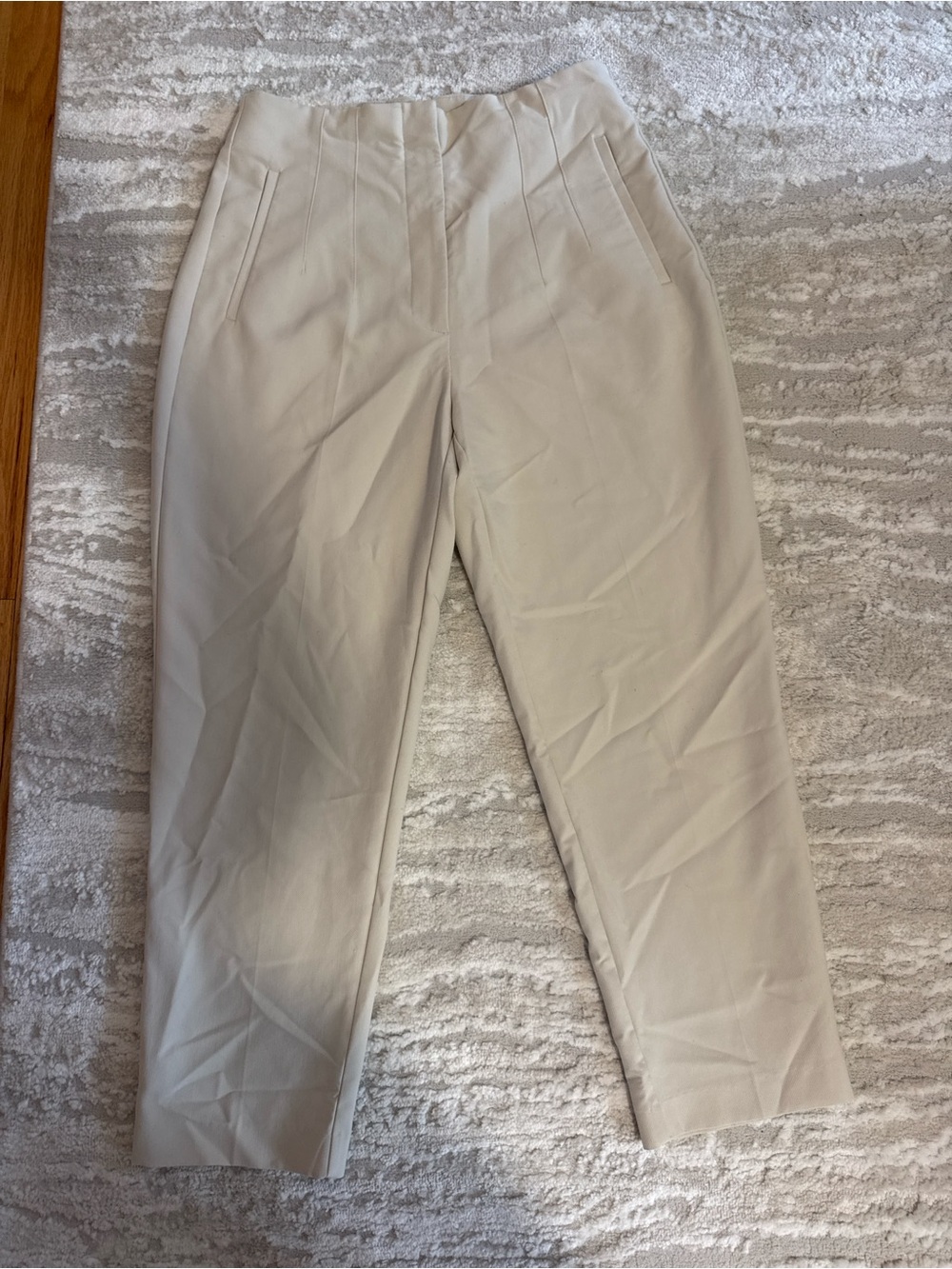 Zara Cream Tapered Dress Pants